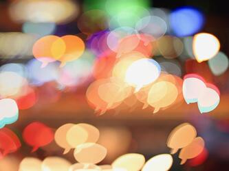 blurry speech bubbles